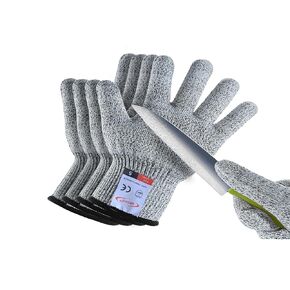 Cutting Gloves, 2 Pairs of Cut Resistant Gloves Food Grade, Kitchen Gloves for Cutting, Oyster Shucking, Fish Fillet Processing, Carving Wood and Gardening(Medium)