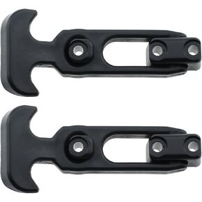 2PCS 112x47mm Cooler Door Lock Replacement Rubber T Shape Elasticated Latch Black Elasticated Vibration Dampening Buckle Suitable for Toolbox and Cooler and Construction Machinery Hoods