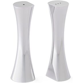 nambe Kissing Salt & Pepper Shakers | 2-Piece Set | Kitchen Tool | Salt Sugar Spice Pepper Seasoning Bottle for Table, RV, Camp, BBQ | 1.5-Ounce | Made of Metal Alloy | Designed by Karim Rashid