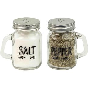 مجموعة جرة ماسون من هوم بيسيكس، ملح وفلفل، مقاس واحد، شفاف in Kuwait