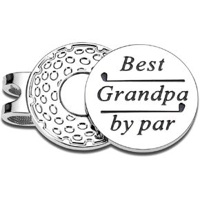 Grandpa Gifts, Grandpa Birthday Gifts, Gifts for Grandpa Grandfather from Grandson Granddaughter, Golf Ball Marker, Best Grandpa Gifts, Dad Gifts Hat Clip, Golf Gifts for Men, Masters Golf Merchandise