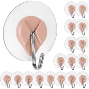 evron 304 Stainless Steel Wall Hooks, Self Adhesive Utility Hooks for Hanging Heavy Duty 30lbs (6Pcs Clear, Diamond) in Saudi Arabia