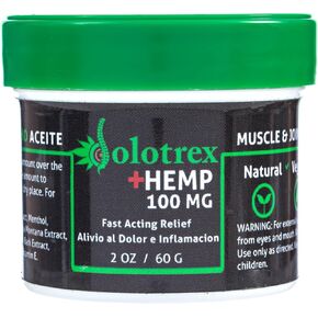 Dolotrex Joint & Muscle Cream – with Hemp Oil Extract, Menthol MSM & Arnica – Great for Back, Hands, Neck. Crema para el Rapido Alivio al Dolor e Inflamacion de Articulaciones y Musculos -2 OZ