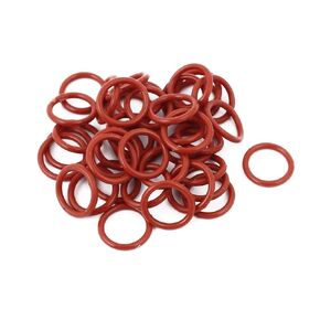 uxcell 40Pcs Red 12mm x 1.5mm Silicone Rubber Gasket O Ring Sealing Ring Heat Resistant
