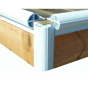 Dock Edge + Premium PVC Dock Bumper Corner Edge + Profile (Two 8-Foot Sections), 16-Feet, White