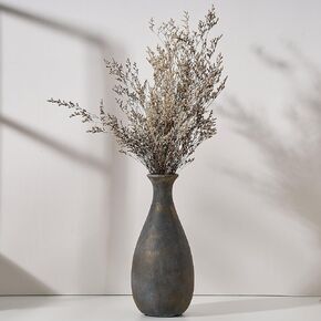 Rustic Farmhouse Ceramic Vase for Mantel Decor, 11.75 Inch Terracotta Vase, Small Narrow Neck Vase, Decorative Flower Vases for Wedding, Shelf, Living Room, Centerpieces, Terra