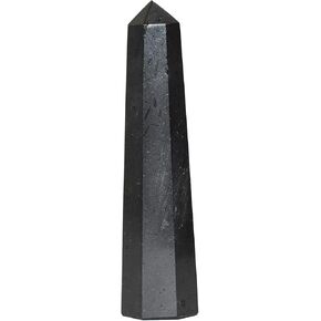 Jet Black Tourmaline Obelisk Healing Crystal Tower Protection Evil Eye Chakra Balancing crystal Energy Wand Approx 3 inch
