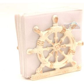 Nautical Napkin Holders For Paper Napkins, Wheel Napkin Holder, Suitable For Nautical Decor, Flat Napkin Holder, For Coastal Coffee Table, Coastal Beach House Decor