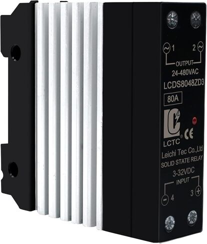 SSR 80 DA Solid State Relay DC to AC (Input 3-32V DC Output 24-480V AC) with Radiator, 80Amp Din Mount in Saudi Arabia
