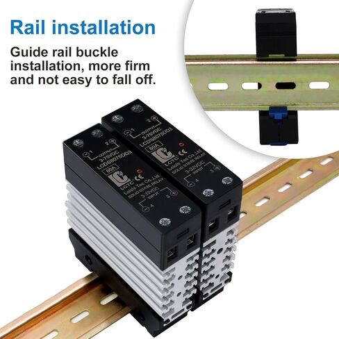 SSR 80 DA Solid State Relay DC to AC (Input 3-32V DC Output 24-480V AC) with Radiator, 80Amp Din Mount in Saudi Arabia