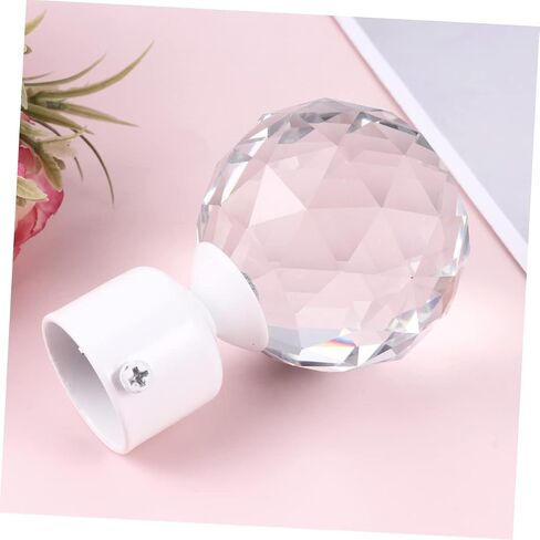 Finials for Curtain Rods Crystal Curtain Pole Home Decor Window Treatment Accessories Curtain Rail Ends in Saudi Arabia
