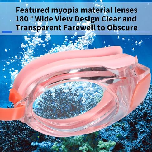 nearsighted Swim Goggles-2.0-3.0-4.0 Adjustable Headband Sealed Anti Fog UV Protection Adult Goggles in Saudi Arabia