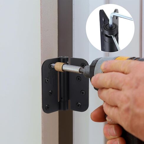 10 قطع باب ذاتي الإغلاق بمفصلات 3.5 بوصة مفصلات زنبركية مفصل باب أوتوماتيكي أقرب للشد قابل للتعديل للباب الأمامي للمرآب والباب الخلفي للباب الأيسر والأيمن، زوايا نصف قطرها 5/8 بوصة (فضي) in Kuwait