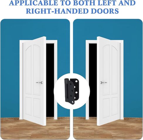 10 قطع باب ذاتي الإغلاق بمفصلات 3.5 بوصة مفصلات زنبركية مفصل باب أوتوماتيكي أقرب للشد قابل للتعديل للباب الأمامي للمرآب والباب الخلفي للباب الأيسر والأيمن، زوايا نصف قطرها 5/8 بوصة (فضي) in Kuwait