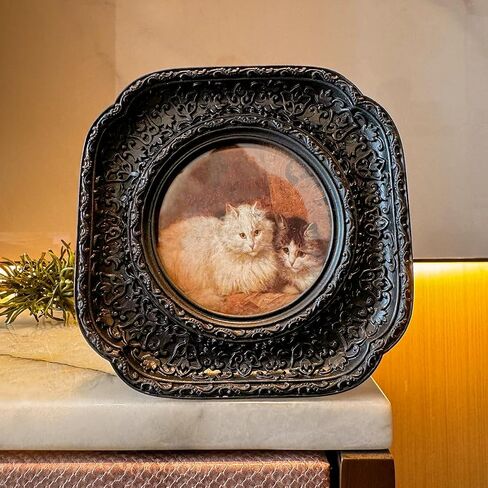 CISOO 3x3 Vintage Small Picture Frame, Antique Ornate Gold Square Photo Frame for Table Top and Wall Display, Decorative Floral Design Retro Home Decor, Photo Gallery Art in Saudi Arabia