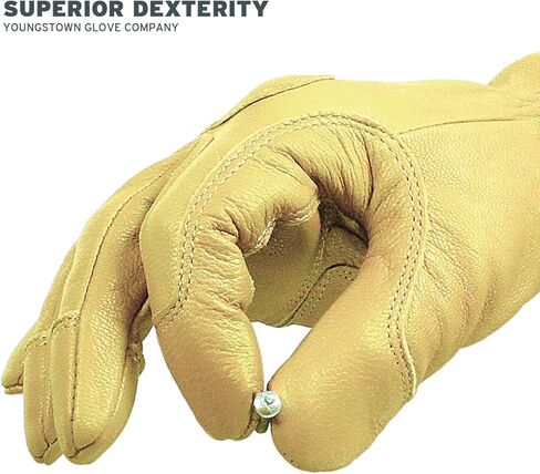 Youngstown Glove Ground Double Layered Leather Work Gloves For Men - Arc Rated, Puncture Resistant - Tan, Large in Saudi Arabia