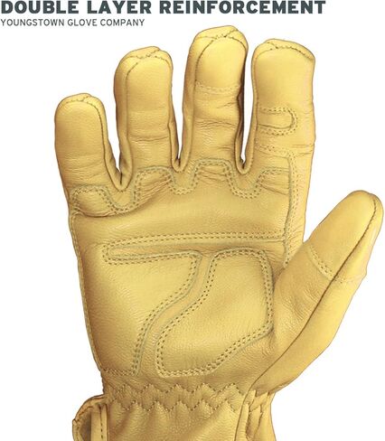 Youngstown Glove Ground Double Layered Leather Work Gloves For Men - Arc Rated, Puncture Resistant - Tan, Large in Saudi Arabia