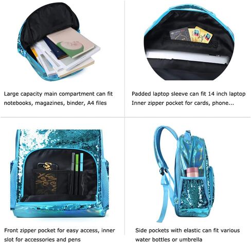 Hologram Sequin Backpack Sequin School Backpack for Girls Kids Elementary Bookbag Flip Sequence Holographic Book Bags in Saudi Arabia