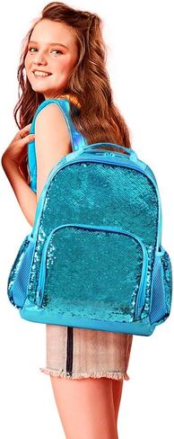 Hologram Sequin Backpack Sequin School Backpack for Girls Kids Elementary Bookbag Flip Sequence Holographic Book Bags in Saudi Arabia