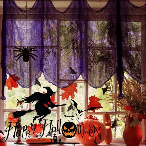 ZeeDix 12 Pack Halloween Creepy Cloth 30 x 75 Inch Halloween Decoration Spooky Scary Gauze Cloth Creepy Cheesecloth for Halloween Party Supplies Outdoor Yard Home Wall Doorways(3colors) in Saudi Arabia