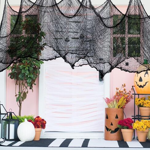 ZeeDix 12 Pack Halloween Creepy Cloth 30 x 75 Inch Halloween Decoration Spooky Scary Gauze Cloth Creepy Cheesecloth for Halloween Party Supplies Outdoor Yard Home Wall Doorways(3colors) in Kuwait