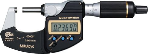 Mitutoyo 293-185-30 QuantuMike DIGIMATIC Micrometer, 0-1", IP65, 0.00005", NO SPC, Black/Gray in Saudi Arabia