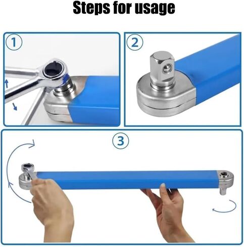 مفتاح ربط الأوفست، مجموعة مفاتيح تمديد ضيقة مقاس 15.4 بوصة مع محولات محرك مربعة مقاس 1/4 بوصة و3/8 بوصة و1/2 بوصة، وامتداد سقاطة عالمي للمساحة الضيقة in Kuwait