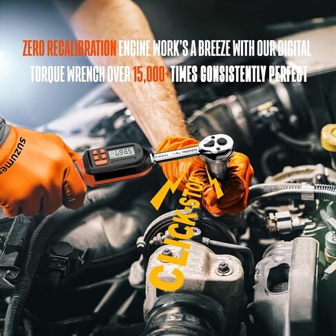 SUZUME 1/4 Torque Wrench Digital (1.1-22.2 Ft.Lb/ 1.5-30 N.m) Data Storage Digital Torque Wrench 1/4 Drive with Buzzer and LED Flash ±2% High Accuracy Digital Torque Wrench for Bicycle in Saudi Arabia