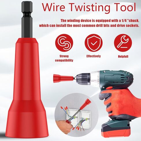 أداة لف سلك المثقاب، أداة لف الأسلاك السريعة، أدوات الأسلاك، محرك موصل مع ظرف 6.32 مم، كفاءة الأسلاك المحسنة (قطعتان فضيتان) in Kuwait
