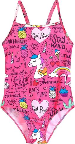 Girls Swimsuits Sports Bathing Suit One Piece Swimwear for Kids Summer Beach in Saudi Arabia