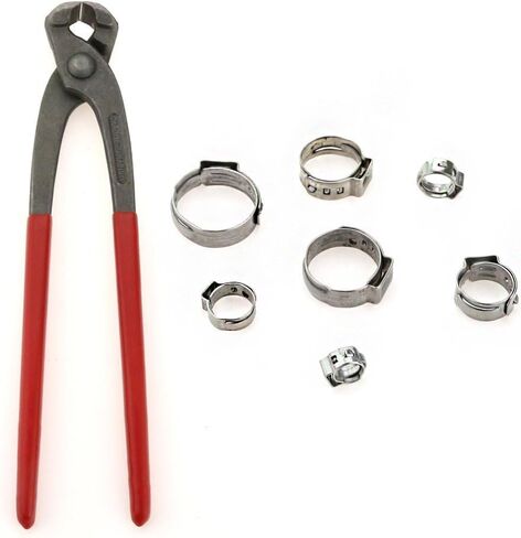Glarks 80Pcs 7-21mm 304 Stainless Steel Single Ear Hose Clamps with Pincers Kit in Saudi Arabia