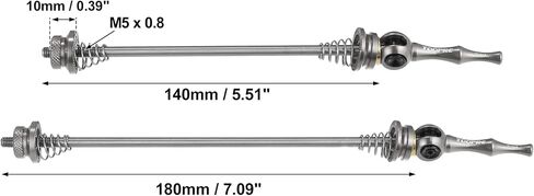 X AUTOHAUX 1 Pair Bike Bicycle Quick Release Axles Skewers Lever Front Rear Bike Axle Wheel Hub 140mm 180mm for MTB Moutain Road Bike Titanium Alloy in Saudi Arabia