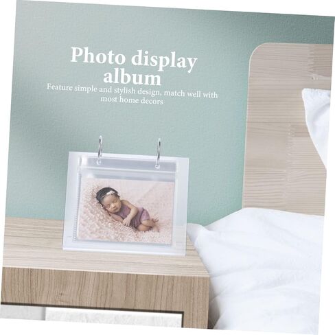 2pcs Vertical Photo Album 5 Inch Photo Flip Frame Flip Display Stand Calendar Photo Album Desk Photo Frame Clear Acrylic Photo Calendar Photo Calendar in Saudi Arabia