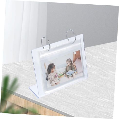 2pcs Vertical Photo Album 5 Inch Photo Flip Frame Flip Display Stand Calendar Photo Album Desk Photo Frame Clear Acrylic Photo Calendar Photo Calendar in Saudi Arabia