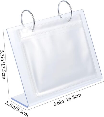 2pcs Vertical Photo Album 5 Inch Photo Flip Frame Flip Display Stand Calendar Photo Album Desk Photo Frame Clear Acrylic Photo Calendar Photo Calendar in Saudi Arabia