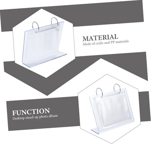 2pcs Vertical Photo Album 5 Inch Photo Flip Frame Flip Display Stand Calendar Photo Album Desk Photo Frame Clear Acrylic Photo Calendar Photo Calendar in Saudi Arabia