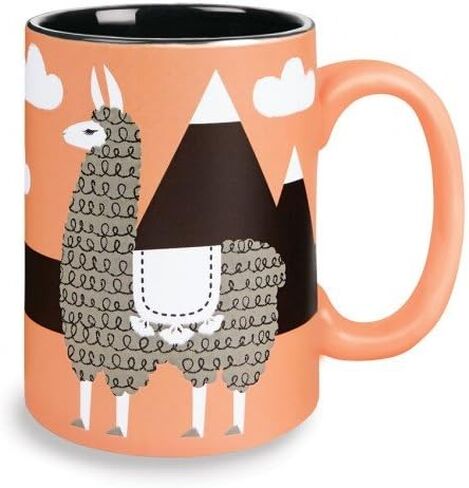Kitsch'n Glam 16 Oz Mug, Llama, Coral in Saudi Arabia
