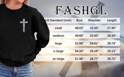 FASHGL Christian Sweatshirt Women Bible Verse Sweatshirts Religious Sayings Pullover Tops Oversized Floral Graphic Shirt in Kuwait