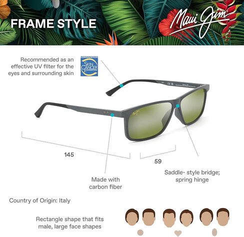 Maui Jim Pulama Rectangular Sunglasses in Kuwait