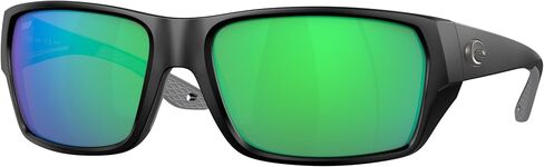 Costa Del Mar Tailfin 6S9113 911307 60MM Matte Black/Green Mirror Polarized Rectangle Sunglasses for Men + BUNDLE with Designer iWear Complimentary Eyewear Kit in Saudi Arabia