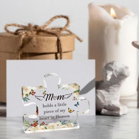 Memorial Gifts for Loss of Mom,Sympathy Gift Acrylic Puzzle Plaque,Loss of a Mother Sympathy Gifts,Remembrance Condolences Bereavement Gifts,Miss Mom Paperweight Gift in Saudi Arabia