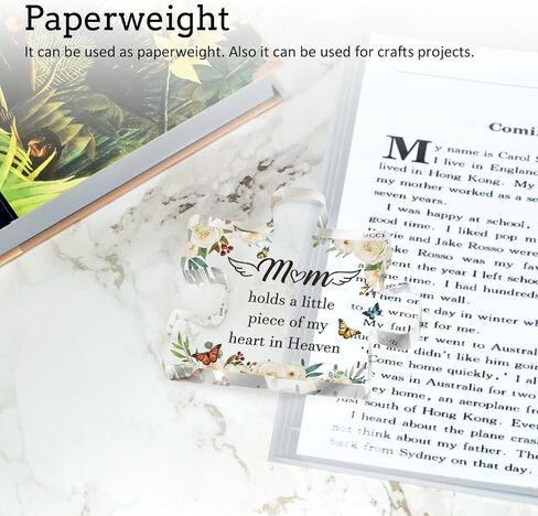 Memorial Gifts for Loss of Mom,Sympathy Gift Acrylic Puzzle Plaque,Loss of a Mother Sympathy Gifts,Remembrance Condolences Bereavement Gifts,Miss Mom Paperweight Gift in Saudi Arabia