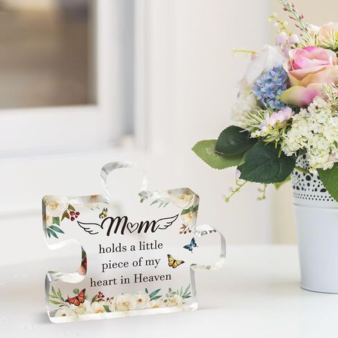 Memorial Gifts for Loss of Mom,Sympathy Gift Acrylic Puzzle Plaque,Loss of a Mother Sympathy Gifts,Remembrance Condolences Bereavement Gifts,Miss Mom Paperweight Gift in Saudi Arabia