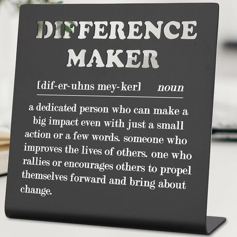 Difference Maker Gift Thank You Gift for Women Teacher Mentor Coach Boss Manager Inspirational Desk Decor Teacher Retirement Gifts for Women Difference Maker Sign Office Desk Shelf Decor ASS3 in Saudi Arabia