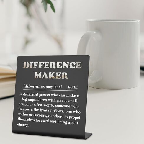 Difference Maker Gift Thank You Gift for Women Teacher Mentor Coach Boss Manager Inspirational Desk Decor Teacher Retirement Gifts for Women Difference Maker Sign Office Desk Shelf Decor ASS3 in Saudi Arabia