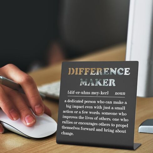 Difference Maker Gift Thank You Gift for Women Teacher Mentor Coach Boss Manager Inspirational Desk Decor Teacher Retirement Gifts for Women Difference Maker Sign Office Desk Shelf Decor ASS3 in Saudi Arabia
