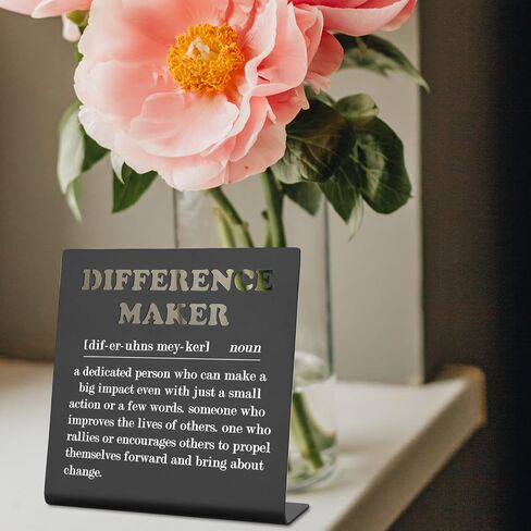 Difference Maker Gift Thank You Gift for Women Teacher Mentor Coach Boss Manager Inspirational Desk Decor Teacher Retirement Gifts for Women Difference Maker Sign Office Desk Shelf Decor ASS3 in Saudi Arabia