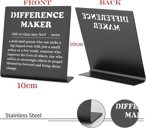 Difference Maker Gift Thank You Gift for Women Teacher Mentor Coach Boss Manager Inspirational Desk Decor Teacher Retirement Gifts for Women Difference Maker Sign Office Desk Shelf Decor ASS3 in Saudi Arabia