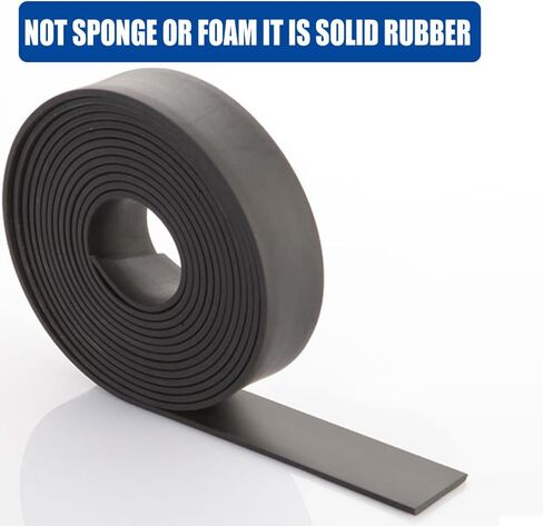 شرائط مطاطية من النيوبرين - سمك 1/8 (3 مم) بوصة × عرض 1 بوصة × لفات مطاطية صلبة بطول 13 قدمًا، مثالية لدعم الأعمال اليدوية، والتسوية، والحشية، والختم (عرض 1 بوصة × طول 13 قدم، وسمك 1/8 بوصة (.125 بوصة) ) in Kuwait