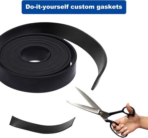 شرائط مطاطية من النيوبرين - سمك 1/8 (3 مم) بوصة × عرض 1 بوصة × لفات مطاطية صلبة بطول 13 قدمًا، مثالية لدعم الأعمال اليدوية، والتسوية، والحشية، والختم (عرض 1 بوصة × طول 13 قدم، وسمك 1/8 بوصة (.125 بوصة) ) in Kuwait